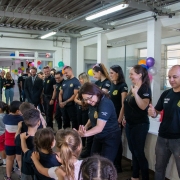Ação atendeu alunos de escola vizinha à  Academia Civil Integrada de Segurança Pública